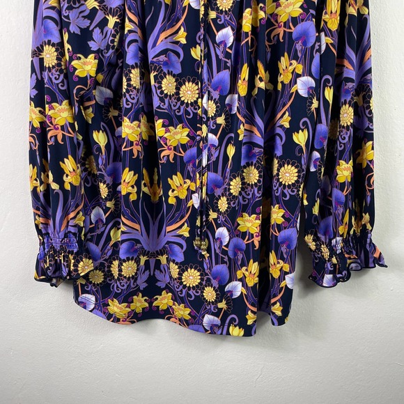 Susan Graver Liquid Knit Floral Tunic size L - Picture 4 of 12